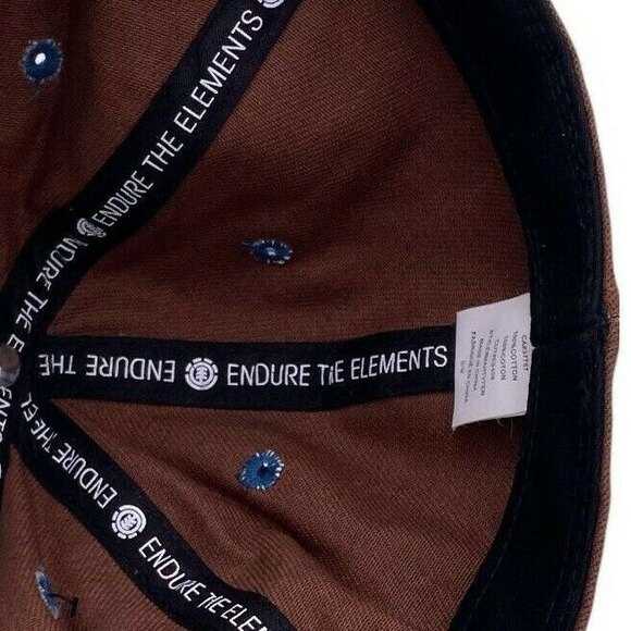Element Skateboards Fenwick Brown Chestnut Fitted HAT CAP SIZE S/MD Retro Style - Picture 10 of 12
